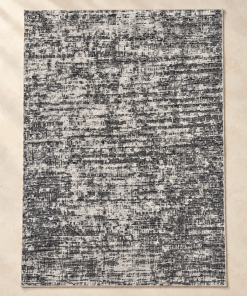Gray Granite Machine Washable Rug